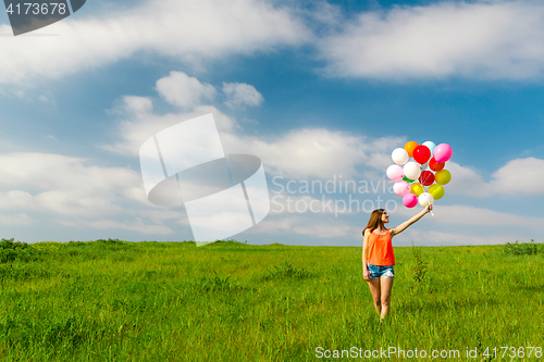 Image of Girl with Ballons