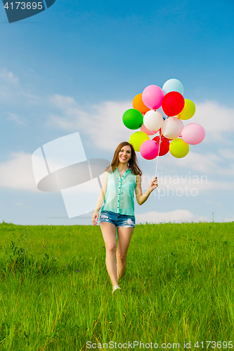 Image of Girl with Ballons