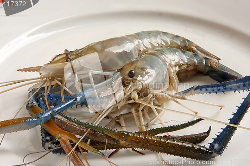 Image of Whole raw prawns