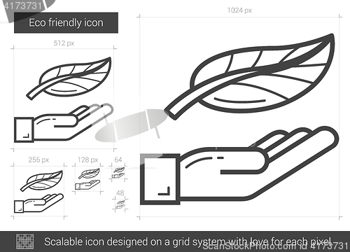 Image of Eco friendly line icon.