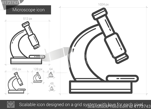 Image of Microscope line icon.