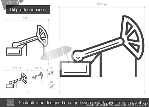 Image of Oil production line icon.