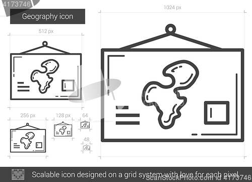 Image of Geography line icon.