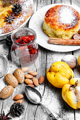 Image of Homemade cake in a rustic style
