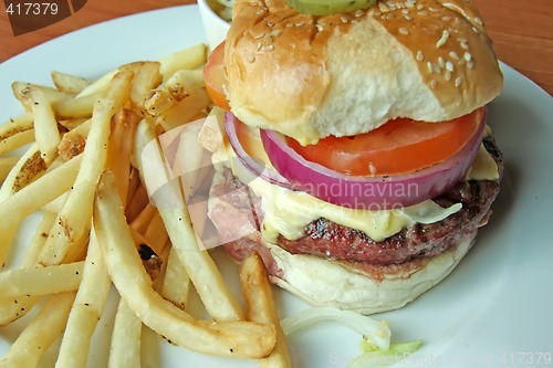 Image of Fancy cheeseburger