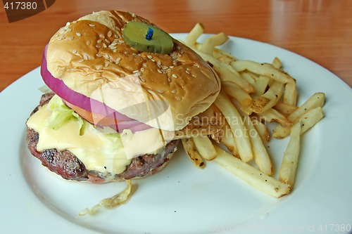 Image of Fancy cheeseburger