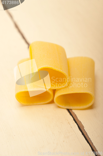 Image of Italian pasta paccheri or schiaffoni