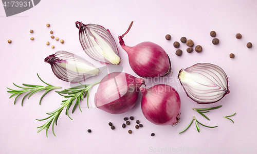 Image of red onions and spices
