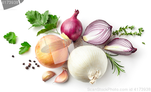 Image of various onions and spices