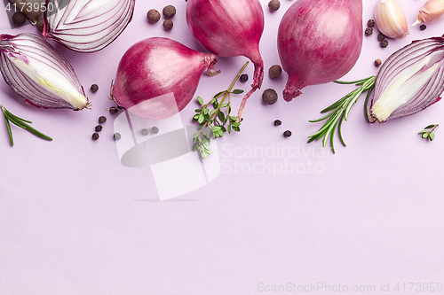 Image of red onions and spices