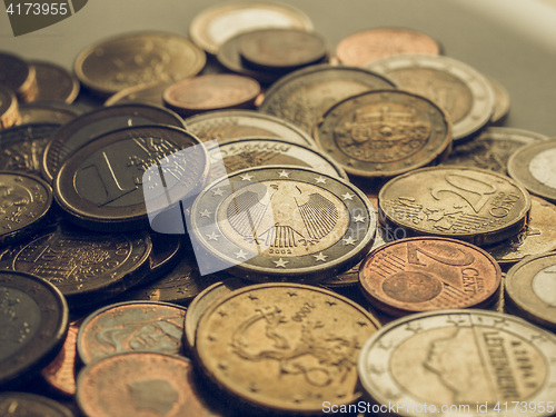 Image of Vintage Euro coins