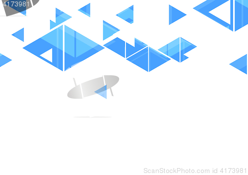 Image of Blue triangles abstract geometric design