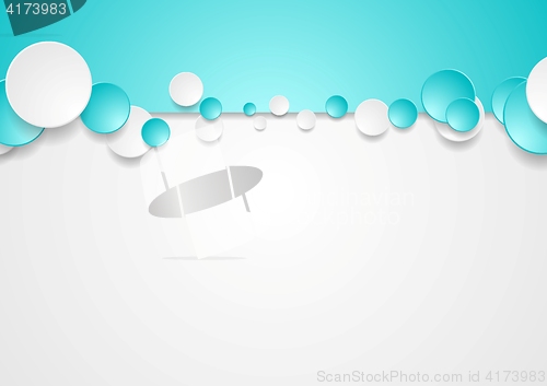 Image of Bright corporate turquoise design with circles