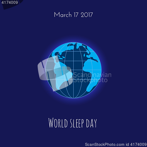 Image of Earth on dark blue background.