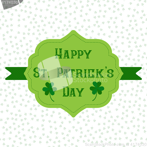 Image of Greeting card on St. Patricks day