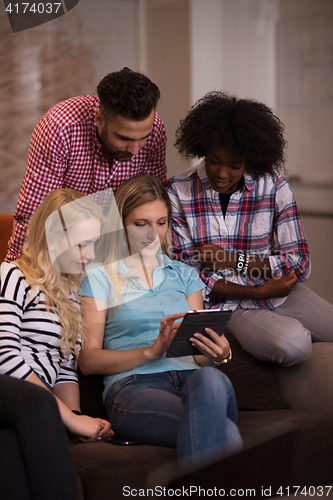 Image of Multiethnic startup business team on meeting