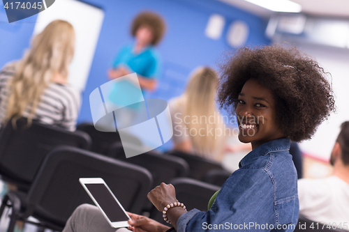 Image of Portrait informal African American business woman