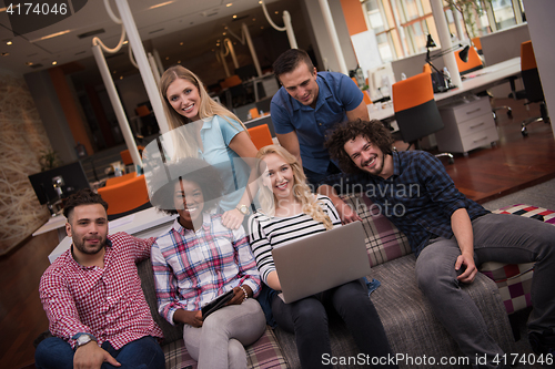 Image of Multiethnic startup business team on meeting