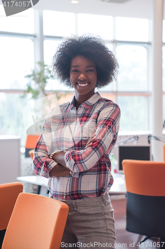 Image of Portrait of a young black  casual business woman