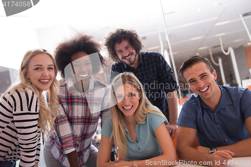 Image of Multiethnic startup business team on meeting