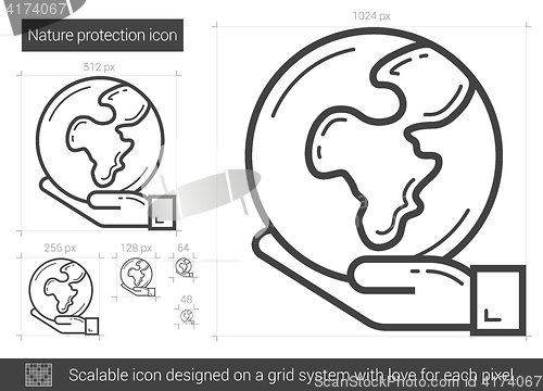 Image of Nature protection line icon.