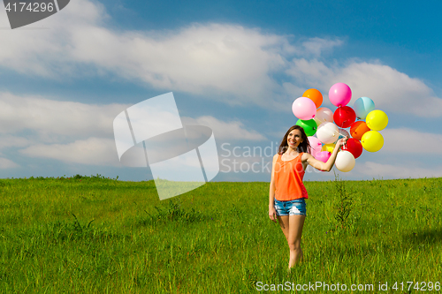 Image of Girl with Ballons