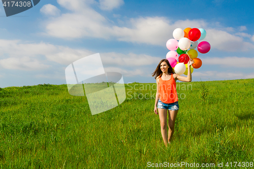 Image of Girl with Ballons