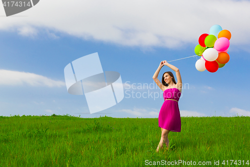 Image of Girl with Ballons