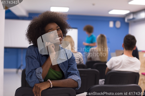 Image of Portrait informal African American business woman