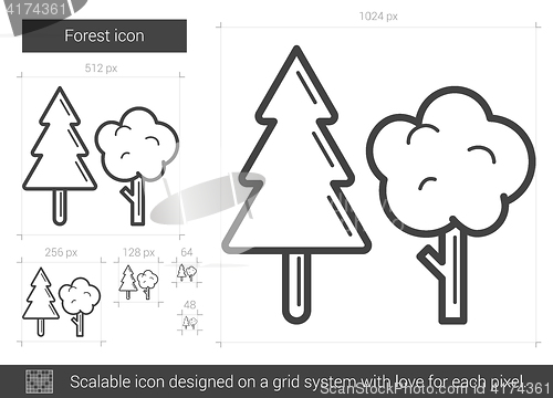 Image of Forest line icon.
