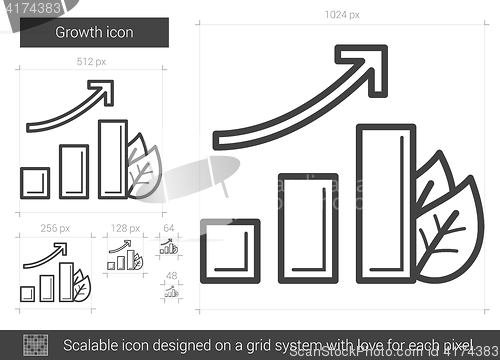 Image of Growth line icon.