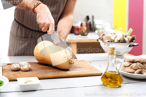 Image of Cooking. Pumpkin in the kitchen.