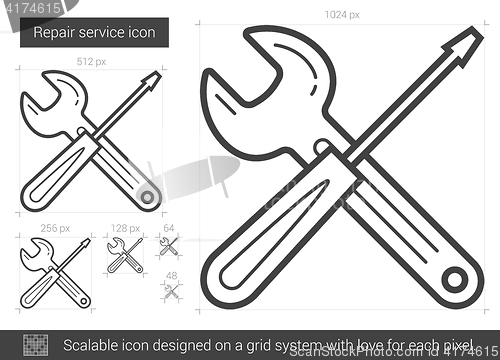 Image of Repair service line icon.