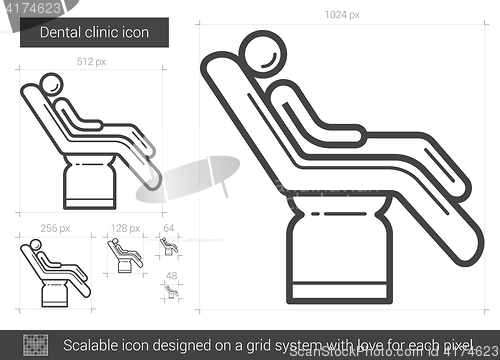 Image of Dental clinic line icon.