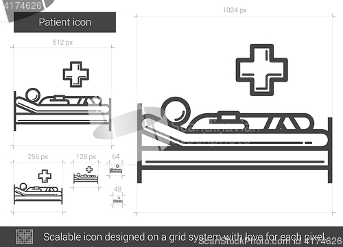 Image of Patient line icon.