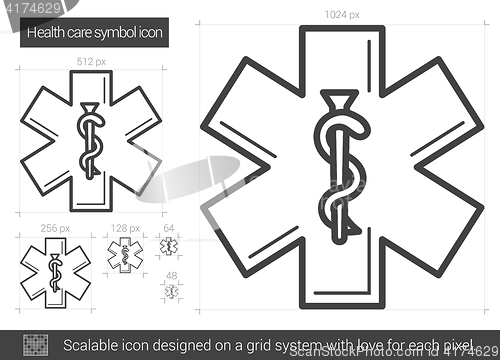 Image of Health care symbol line icon.