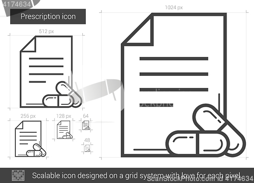 Image of Prescription line icon.