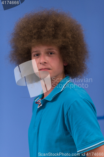 Image of Man with funky hairstyle