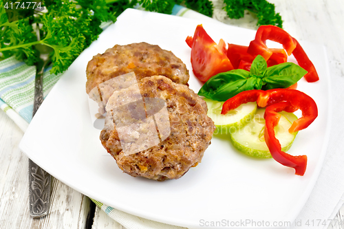 Image of Cutlets stuffed with basil on light board