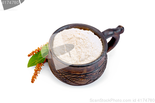 Image of Flour amaranth in clay cup with flower