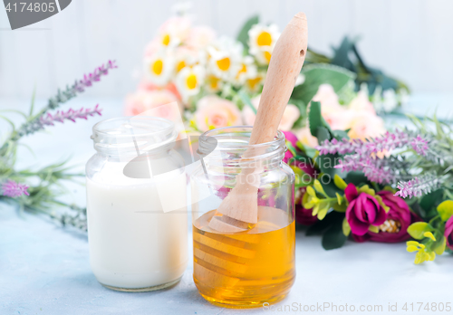 Image of honey and milk