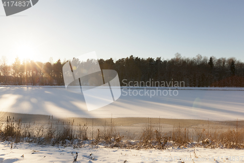 Image of Lake covered with snow