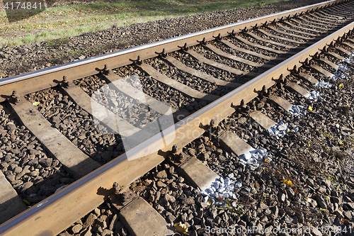 Image of old railroad, close up