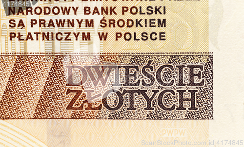 Image of Polish banknotes, close-up