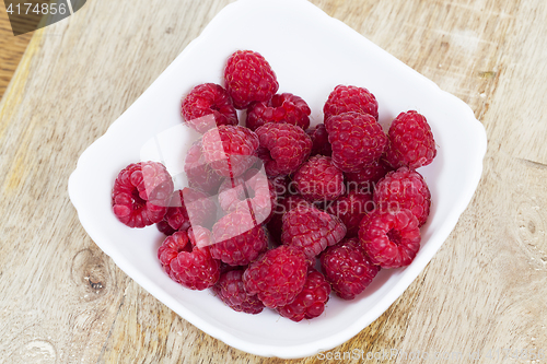 Image of Red ripe raspberries