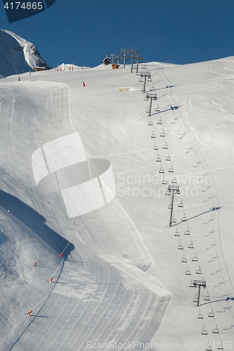 Image of Skiing slopes from the top