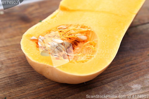 Image of Organic butternut squash. Butternut squash.