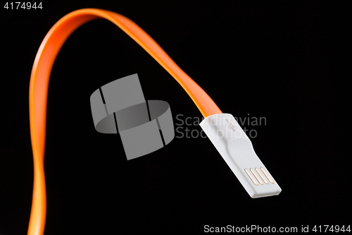 Image of Orange cord on isolated background