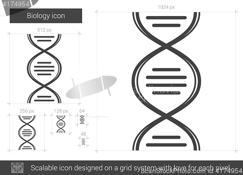 Image of Biology line icon.