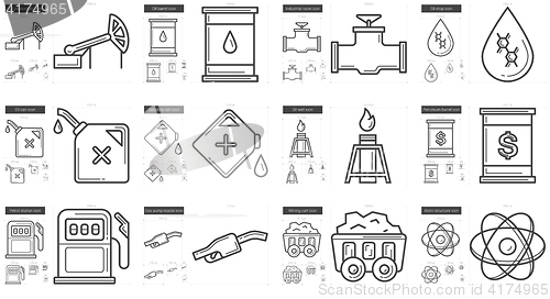 Image of Ecology line icon set.